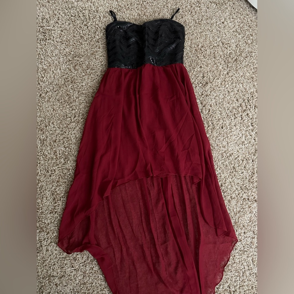 Sequence high low dress